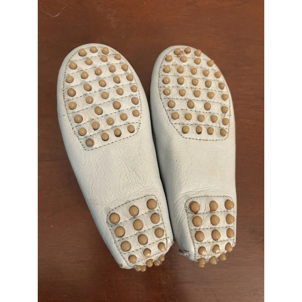 Reggio Light Blue Leather Driving Moccasins‎ Size 23 US Baby Boy 7